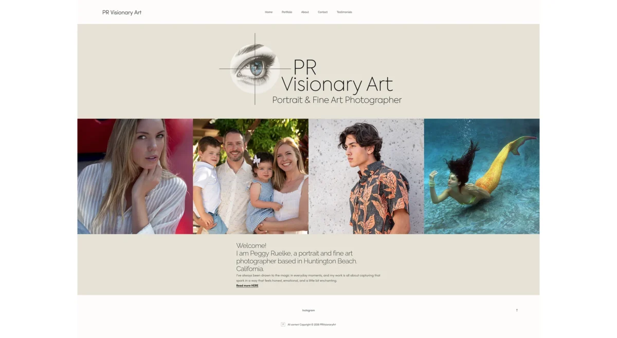 PR Visionary Art home page